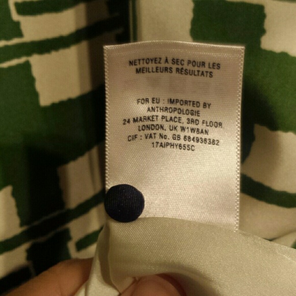 💙 Anthro Maeve silk shift dress broken block 💚 - Picture 6 of 6